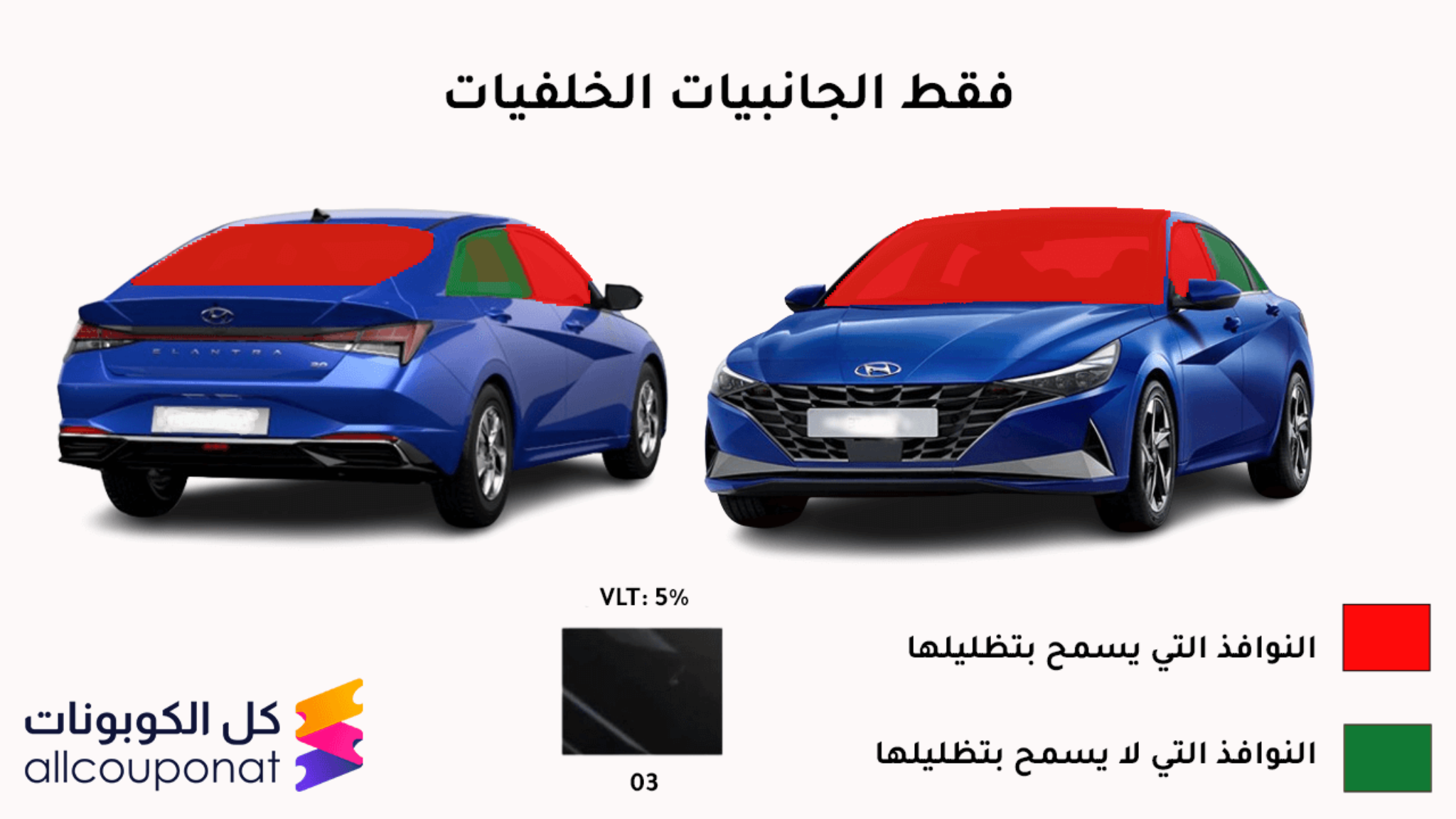تظليل الجانبيات فقط